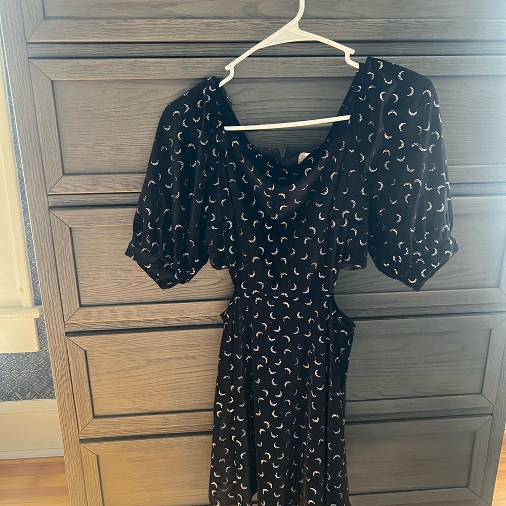 Altar'd State Black Puff Sleeve Mini Sundress
